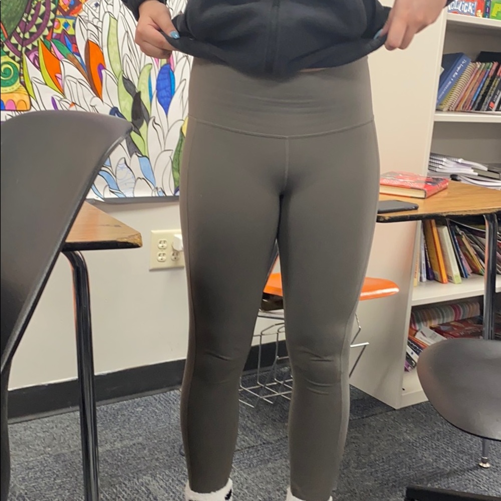 gray/green lululemon leggings